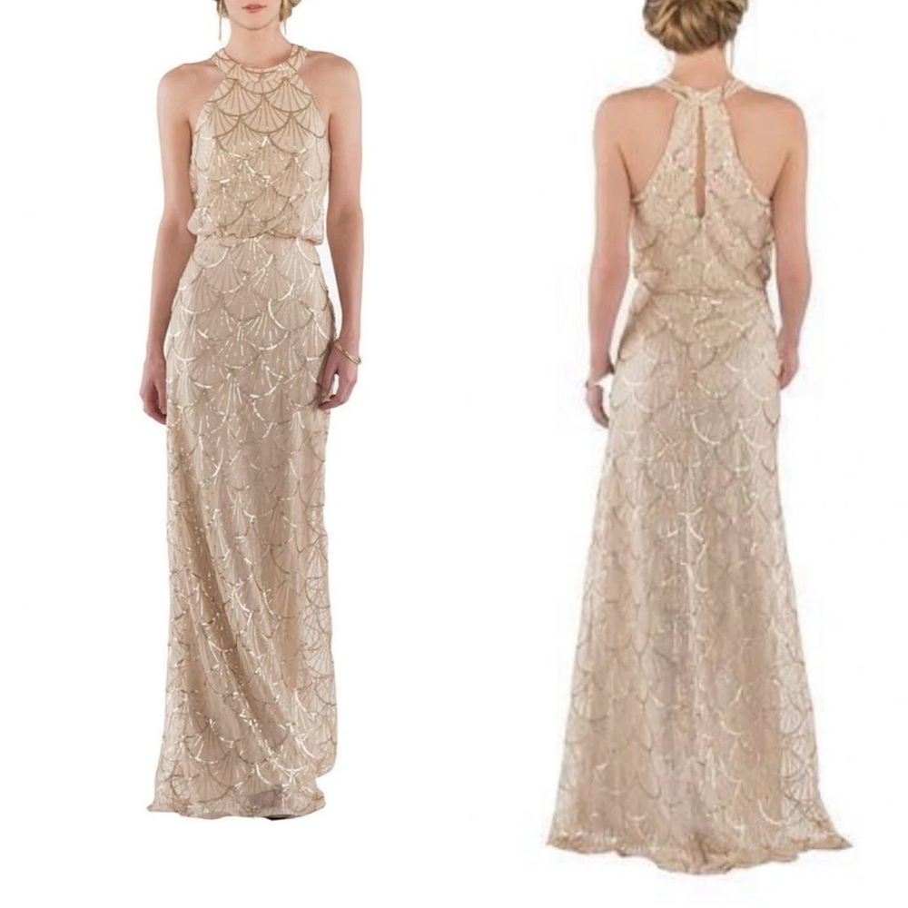Sorella Vita Sz 12 Halter Sequin Dress